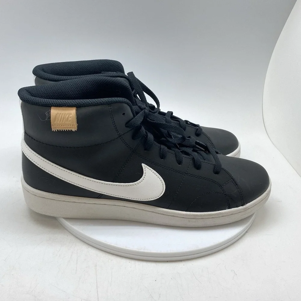 Nike Court Royale 2 Mid Sneakers Mens 11.5 CQ9179-001 Black White Athletic Shoes